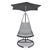 Gardeon Hanging Chair with Umbrella Grey