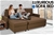 Sarantino 3-Seater Corner Sofa Bed Lounge Storage Chaise Couch Brown