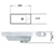 395 x 210 x 150mm Rectangle White Insert Basin With Tap Hole
