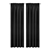 Artqueen 2x Pinch Pleat Blackout Blockout Curtains Darkening 240x230cm BK