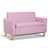 Keezi Kids Sofa Storage Armchair Lounge Pink PU Leather Chair Couch