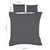 Giselle Bedding Super King Size Classic Quilt Cover Set - Charcoal