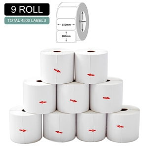 9 Rolls Thermal Label - Core 25mm x 500p
