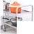 SOGA 4 Tier S/S Kitchen Dining Food Cart Trolley Utility Round 48x32x79cm
