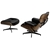 Artiss Replica Eames Lounge Chair & Ottoman Recliner Armchair Leather Black