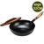 SOGA Iron Wok with Wooden Handle and Lid 32cm Non-Stick Fry Pan FryPan