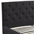 GasLift Queen Storage Bed Frame Upholster Fabric in Black Tufted Headboard