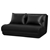 Artiss Lounge Sofa DOUBLE Floor Recliner Chair Folding PU leather Black