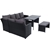 Gardeon Outdoor Furniture Sofa Set Dining Wicker 8 Seater Cover Black