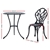 Gardeon 3PC Outdoor Setting Cast Aluminium Bistro Table Chair Black 1018