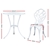 Gardeon 3PC Outdoor Setting Cast Aluminium Bistro Table Chair White 1018
