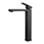 Solid Brass Square Black Tall Basin Mixer Tap Vanity Tap Bench Top