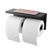 Black Double Toilet Paper Holder Stainless Steel Wall Mounted