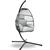 Gardeon Outdoor Furniture Egg Hammock Hanging Swing Chair Stand Wicker Grey