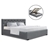 Artiss Double Full Gas Lift Bed Frame Base Platform Fabric Wooden Grey