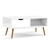 Artiss Coffee Table Storage Drawer Open Shelf Wooden Legs White