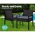 Gardeon Outdoor Furniture Dining Chairs Wicker Cushion Black 3PCS Sofa Set