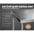 Cefito 1219x760mm Commercial Stainless Steel Kitchen Bench 430 Food Prep