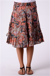 Zhouk Printed Gypsy Skirt