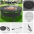 Grillz Round Outdoor Fire Pit BBQ Table Grill Fireplace