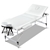 Zenses Massage Table Portable Aluminium 3 Fold Beauty Bed Therapy White