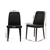Artiss Dining Chairs Replica Chair Black Fabric Padded Retro Iron Leg x2