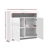 Artiss Buffet Sideboard Cabinet LED High Gloss Storage 2 Doors White