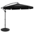 Instahut 3M Umbrella w/48x48cm Base Cantilever Sun Beach UV Black