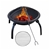 SOGA 2 in 1 Outdoor Portable Fold Fire Pit BBQ Grill Patio Fireplace 56cm