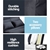 Artiss Lounge Sofa Bed Double Floor Recliner Adjustable Fabric Charcoal
