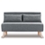 Sarantino 2-Seater Adjustable Sofa Bed Lounge Faux Linen - Dark Grey