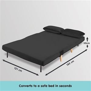 Sarantino 2-Seater Adjustable Sofa Bed L