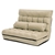 Lounge Sofa Leather Double Bed GEMINI - BEIGE
