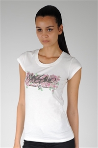 Mossimo Womens Floral Script Tee