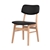 Artiss Set of 2 Wood and PVC Dining Chairs - Black