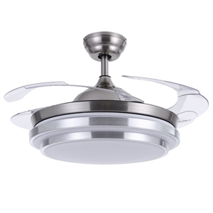 42'' Ceiling Fan Lamp LED Light Retracta