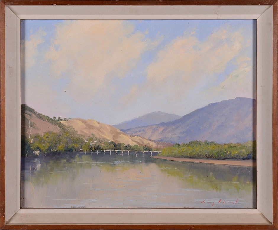 James Coleman, R.A.S. , Oil Painting, River Scene Auction