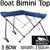 Boat Bimini Top Canopy 3 Bow 130 - 150cm Navy