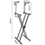 Top Grade Double Type X Piano Keyboard Stand 2 Tier