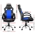 Racing Style PU Leather Office Desk Chair - Blue