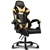 Artiss Office Chair Gaming Chair Computer PU Leather Armrest Black Golden
