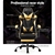 Artiss Office Chair Gaming Chair PU Leather Seat Armrest Black Golden