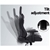 Artiss Gaming Office Chair Computer Leather Seat Racer Chair Black
