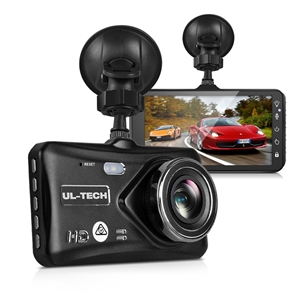 UL Tech 4 Inch Dual Camera Dash Camera -