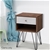 Artiss Bedside Table with Drawer - White & Walnut