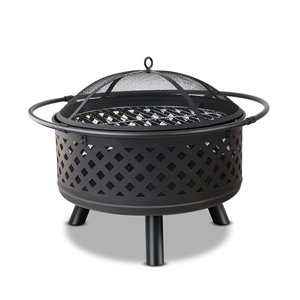 Grillz 30 Inch Portable Outdoor Fire Pit