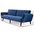 Artiss Sofa Bed 3 Seater Futon Couch Recline Chair Wooden 207cm Velvet Blue