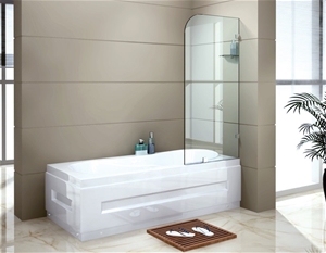 700 x 1450mm Frameless Bath Panel 10mm G