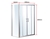 1200 X 700 Sliding Door Safety Glass Shower Screen Della Francesca