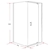 Shower Screen 1000x1000x1900mm Framed Safety Glass Pivot Door